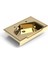 Seramik Kuaför Lavabosu 65 cm Altın Erkek Kare Lavabo 1