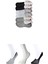 Siyah Gri ve Beyaz Kadın Babet Çorap 6 Çift 1