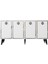 8213-32DD KB150 Konsol, Tv Ünitesi Beyaz-Gümüş-Siyah 4