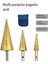 Pagoda Matkabı 4-12 4-20 4-32 Altıgen Saplı Düz Yuvalı Üç Parçalı Set Delik Raybası Kademeli Matkap Kademeli Matkap (Yurt Dışından) 2