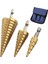 Hss Kademeli Matkap Ucu 3'lü Set, 4-12MM 4-20MM 4-32MM Konik Titanyum Ahşap Metal Delik Kesici Altıgen Şaft Tahrikli Hızlı Değiştirme Aleti (Yurt Dışından) 1