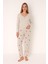 Bej Deer Patlı Pijama Takım 1