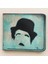 El Yapımı Hakiki Deri Charlie Chaplin Desenli Erkek Cüzdan - Yakma Sanatı Vegetable-Tanned Ince Katlanabilir Model 2