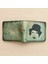 El Yapımı Hakiki Deri Charlie Chaplin Desenli Erkek Cüzdan - Yakma Sanatı Vegetable-Tanned Ince Katlanabilir Model 5