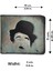 El Yapımı Hakiki Deri Charlie Chaplin Desenli Erkek Cüzdan - Yakma Sanatı Vegetable-Tanned Ince Katlanabilir Model 6
