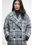 Beattie Double Breasted Wool Palto GY51 Soft Grey Check/onyx Tartan 6