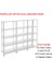 5 Katlı 3'lü Galvaniz Çelik Raf - Depo, Arşiv, Kiler, Dosya, Market Rafı - 43x75 cm-100 cm-1.50 mm 4