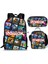 3D Yeni Roblox Öğrenci Okul Çantası Öğle Yemeği Çantası Kalem Çantası Omuz Çantası Üç Parçalı Set (Yurt Dışından) 1