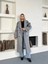 Kadın Kaşe Kuşaklı Pelerin Detay Extra Oversize Kaban / Trençkot 3