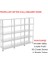 5 Katlı 3'lü Galvaniz Çelik Raf - Depo, Arşiv, Kiler, Dosya, Market Rafı - 43x75 cm-100 cm-1.50 mm 5