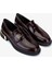 Kadın Hakiki Deri Bordo Rugan Loafer Ayakkabı 1061 5146 Bn Ayk SK25-26 Bordo Rgn 2