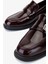 Kadın Hakiki Deri Bordo Rugan Loafer Ayakkabı 1061 5146 Bn Ayk SK25-26 Bordo Rgn 3