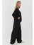 Kadın Modal Touch Geniş Paça Eşofman Altı Siyah 16
