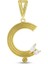 Altın Ç Harf Kolye Ucu - 14K 2