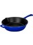 Döküm Yuvarlak Kızartma Tavası Döküm Demir Yekpare Saplı. ÇAP(Ø)24CM - Mavi 1