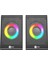 DS100 Kablolu (Usb+3.5mm) 1+1 Surround Ses 6W Rgb Aydınlatmalı Gelişmiş Ses ve Tak Çalıştır Kurulum 410G Kompakt Masaüstü Hoparlör Siyah (Çifti Olarak Satılır) 1
