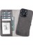 Buğz Apple iPhone 13 Pro Uyumlu Deri Cüzdanlı Kılıf Mwwn Tn1 Gri 5
