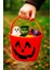 Halloween Işıklı Kulplu Şeker Kovası Bal Kabağı Turuncu 2