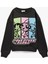 Şardonlu Uzun Kollu Bisiklet Yaka Lisanslı Powerpuff Girls Oversize Sweatshirt 1