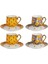 Art Eliana Dörtlü Ayaklı Kahve Fincanı Seti 1