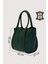Hakiki Deri Kadın Organizerlı El Çantası Yeşil SMR9206-2 2