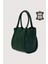 Hakiki Deri Kadın Organizerlı El Çantası Yeşil SMR9206-2 4