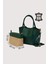 Hakiki Deri Kadın Organizerlı El Çantası Yeşil SMR9206-2 6