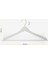 24 Adet Beyaz Ahşap Görünümlü Plastik Askı Kıyafet Gömlek Askısı Kancalı 2