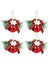 Yılbaşı Ağaç Süsü Çıngıraklı Yılbaşı Topu 4&apos;lü Set Kırmızı 6x7 Cm. 1