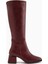 Miami Bordo Küt Burunlu Çizme 1