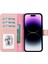 Buğz Apple iPhone 15 Pro Max Uyumlu Deri Cüzdanlı Kılıf Mwwn Nu2 Pembe 2