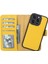Buğz Apple iPhone 14 Pro Uyumlu Deri Cüzdanlı Kılıf Mwwn FL12 Sarı 5