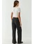 Kadın Viskon Karışımlı Straight Leg Pantolon Siyah 4