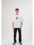 Unisex Bisiklet Yaka Baskılı Oversize T-Shirt - Beyaz -Vlmr 2