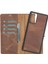 Buğz Samsung Galaxy Note 20 Uyumlu Deri Cüzdanlı Kılıf G2 Kahve 5