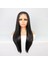 Fiber Sentetik Siyah Düz Tül Peruk 2