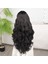 Gür Yoğun Su Dalgalı Siyah Fiber Sentetik Uzun Tül Peruk 4
