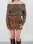 Kontrast Deri Etek Kahve 4