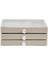 Buğz Modern Gri 3 Çekmeceli Takı Bijuteri Mücevher Kutusu Organizer Düzenleyici Şeffaf 13 x 23 x 10 cm 5