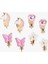 Çelik Karışımlı Unicorn Kalp Taşlı Çok Renkli Klipsli 4'lü Küpe Seti 1