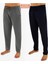 Erkek Pamuklu Lacivert & Antarsit 2'li Tek Alt Pijama - Mevsimlik Pijama Altı 1