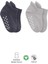 2'li Altı Havlu Sneakers Kaymaz Çorap 20501 Gri-Antrasit 1