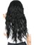 Perçemli Uzun Su Dalgası Fiber Sentetik Peruk/ Siyah 4