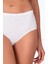 Kadın Yüksek Bel Pamuklu Ribana Slip Külot 3'lü Paket – Esnek & Rahat | Beyaz K0305 5