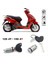 Motosiklet Ateşleme Kilidi Silindir Seti 2 Tuşları ile 573512 Piaggio Fly 125 150 4t Motosiklet Aksesuarları (Yurt Dışından) 3