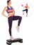 2 Kademeli Kaymaz Taban Fitness Egzersiz Step Tahtası + Denge Topu 1