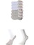 Gri ve Beyaz Erkek Babet Çorap 6 çift 1