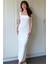 Beyaz Askılı Maxi Elbise 4