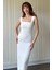 Beyaz Askılı Maxi Elbise 5