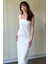 Beyaz Askılı Maxi Elbise 7